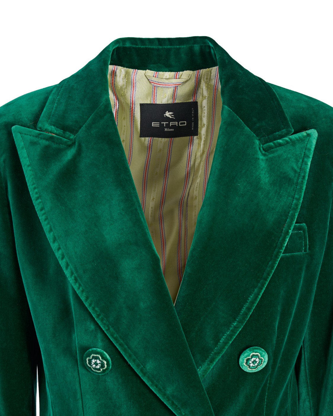 shop ETRO Saldi Giacca: Etro giacca doppiopetto in velluto.
Giacca doppiopetto in velluto di cotone, arricchita da bottoni con ricami floreali.
Esterno: 98% cotone, 2% elastan.
Fodera: 52% viscosa, 48% acetato.
Vestibilità slim.
Rever a lancia.
Chiusura doppiopetto.
Bottoni in tessuto.
Taschine frontali a pattina.
Spacchi posteriori.
Fabbricato in Italia.. 12180 0551-0550 number 7338454